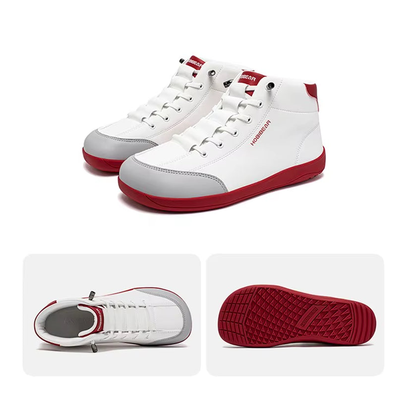 Mid Top Barefoot Shoes Mens Womens Wide Toe Ankle Boots Outdoor Non-Slip Artificial Leather Shoes