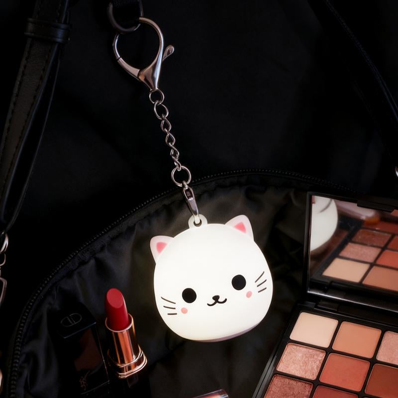 Rechargeable Exquisite and Compact Cute Pet Backpack Tote Bag Backpack Luminous Pendant, Camping Tent with Sleep Hanging Lamp Holiday Gift Kitten Silicone Decompression Pat Small Night Light