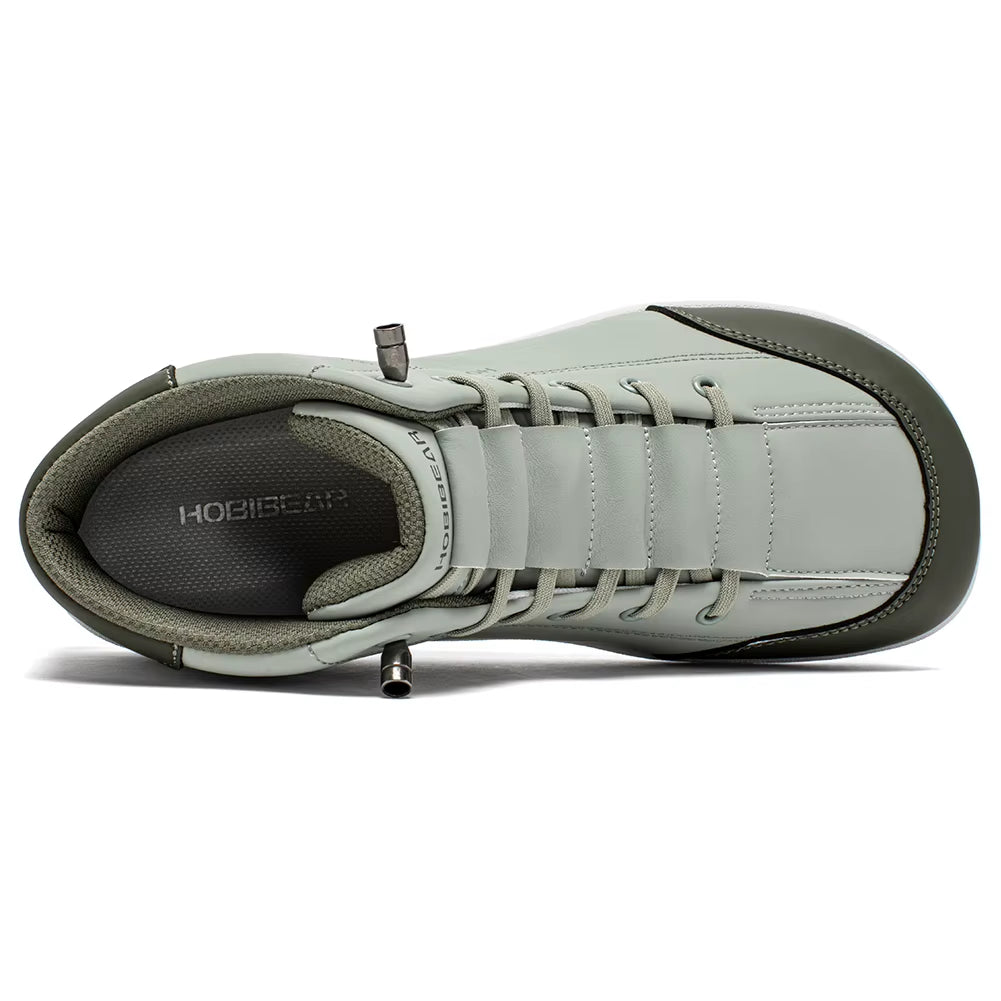 Mid Top Barefoot Shoes Mens Womens Wide Toe Ankle Boots Outdoor Non-Slip Artificial Leather Shoes