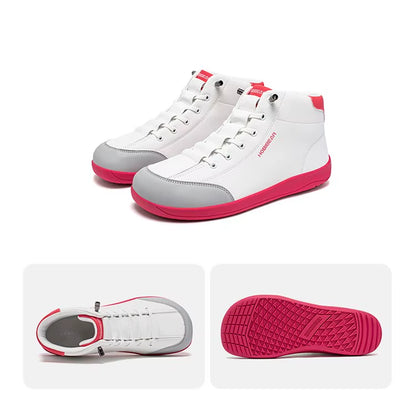 Mid Top Barefoot Shoes Mens Womens Wide Toe Ankle Boots Outdoor Non-Slip Artificial Leather Shoes